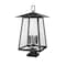 Z-Lite Rainer 6 Light Outdoor Pier Mounted Fixture, 17.5in. W x 32.5in. H, Black 5015PHXXLS-SQPM-BK - alternate 1